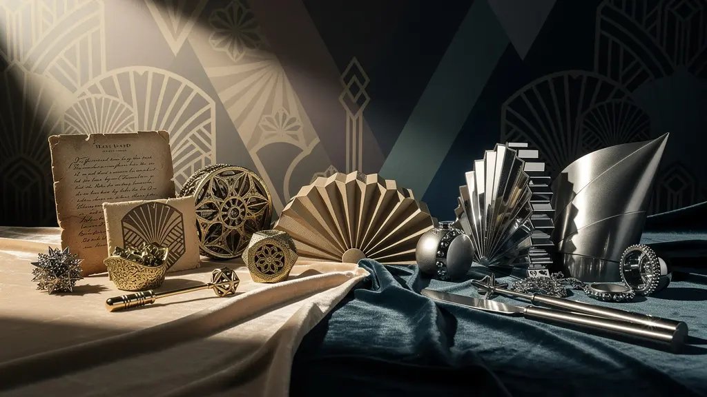 Composition élégante d'objets vintage et futuristes évoquant différentes époques